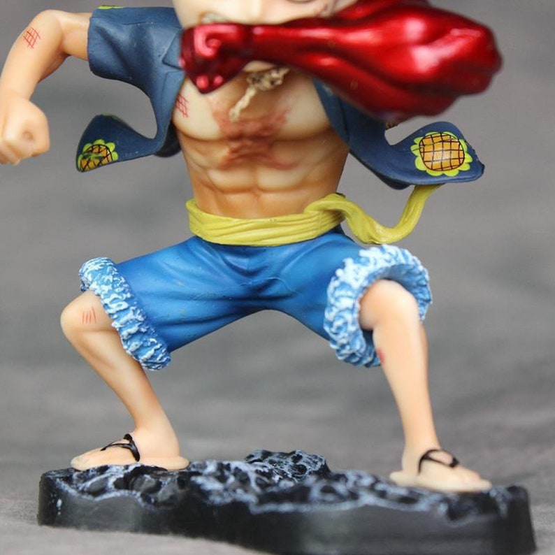One Piece Action Figure Luffy Gear 3 Cartoon 13cm Statue Etsy