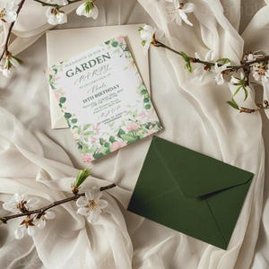Wildflower Birthday Invitation Garden Party Invite Girl 16th 18th 21st Birthday Floral Spring Flowers Butterfly Editable Canva Template