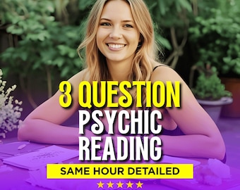 3 Question Psychic Reading, Clairvoyant Insight, Love Guidance, Future Insight