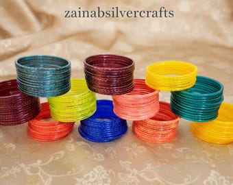 Round Plain 16cm Dark Green Velvet Glass Bangles At ₹ 84/set In Firozabad - Foto 3