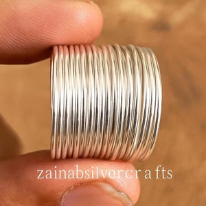 Solid 925 Sterling Silver Band & Statement Ring | Handmade Silver Ring | Unisex Jewelry | Available in All Sizes
