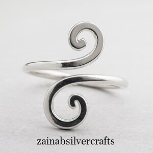 925 Solid Sterling Silver Adjustable Ring | Women’s Minimalist Silver Band | Handmade Solid Silver Jewelry Gift