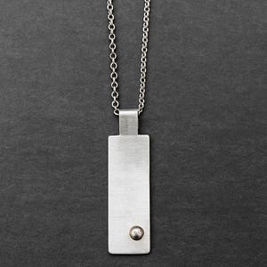 Elegant 925 Sterling Silver Pendant Necklace | Handmade Textured Silver Jewelry Gift for Women | Minimalist Silver Necklace