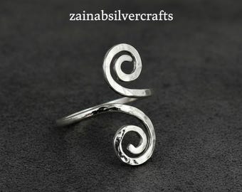 Stylish Round 925 Solid Sterling Silver Thumb Ring | Unisex Band Jewelry | Handmade Silver Ring
