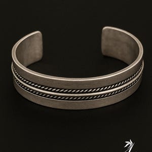 Vintage 925 Sterling Silver Twisted Cuff Bangles/Bracelet Women Jewelry