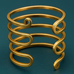 925 Sterling Silver 18K Gold Plated Layered Thumb Ring | Stylish Unisex Jewelry | Bold Statement Ring | Adjustable Open Band
