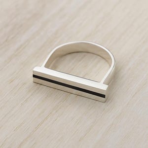 Classic 925 Sterling Silver Women’s Geometric Ring, Modern Silver Ring, Handmade Sterling Silver Jewelry, Minimalist Silver Band