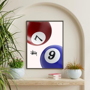 Billiards Pool Balls 79 Printable Wall Art | Streetwear Inspired Print | Urban Fashion Poster | Hypebeast Room Decor | Instant Download
