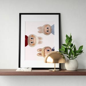 3 Labubu Poster, The Monsters, Trendy Aesthetic Home Decor, That Girl Aesthetic, Printable Wall Art Preppy Inspiring Decor