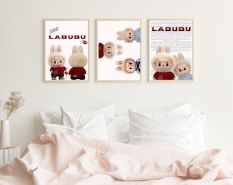 Labubu Posters Bundle: Modern Inspirational Wall Art (Digital Download, Set of 3