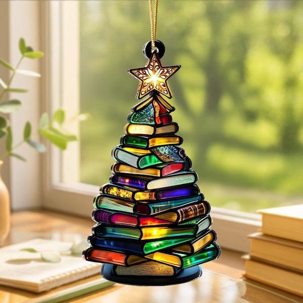 Acrylic Book Christmas Tree