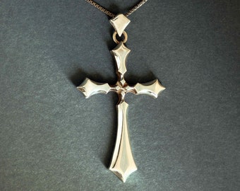 Silver cross - Sterling Silver cross - Gothic jewelry