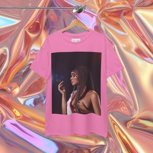 Camiseta de Beyoncé Cowboy Carter para fumar / Camiseta con gráfico llamativo de la gira, estética de trenza con cuentas, merchandising de la época country, regalo para fans de Beyhive