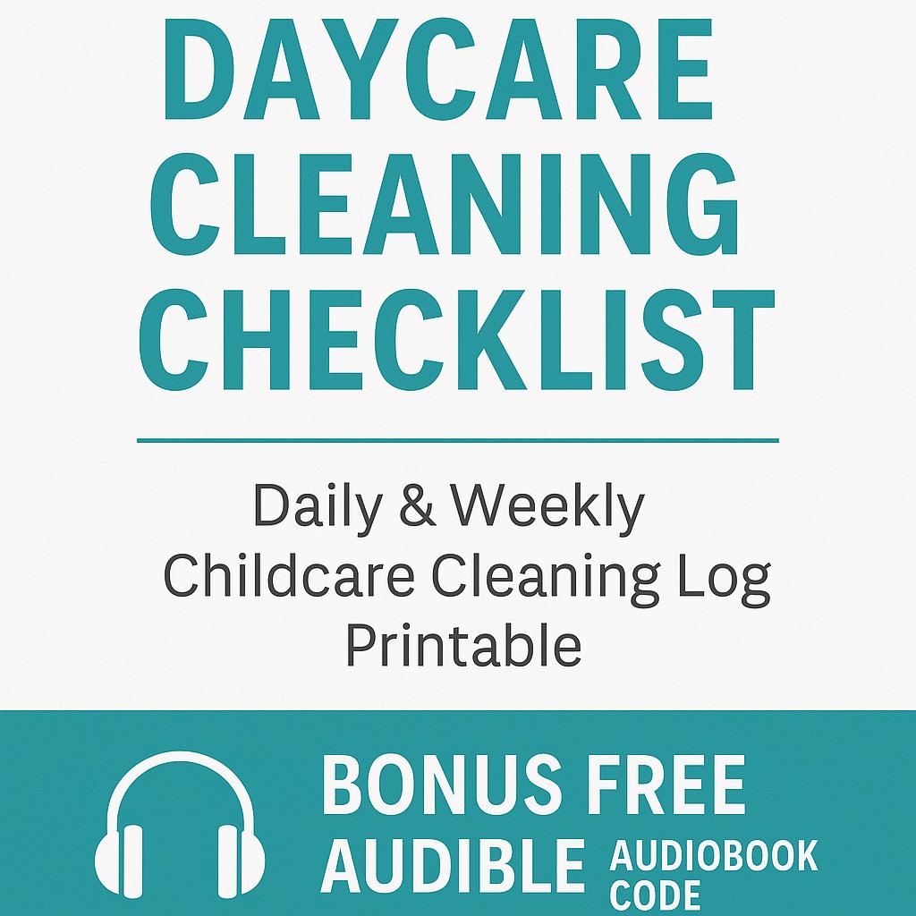 Daycare Cleaning Checklist PDF – Daily & Weekly Childcare Cleaning Log