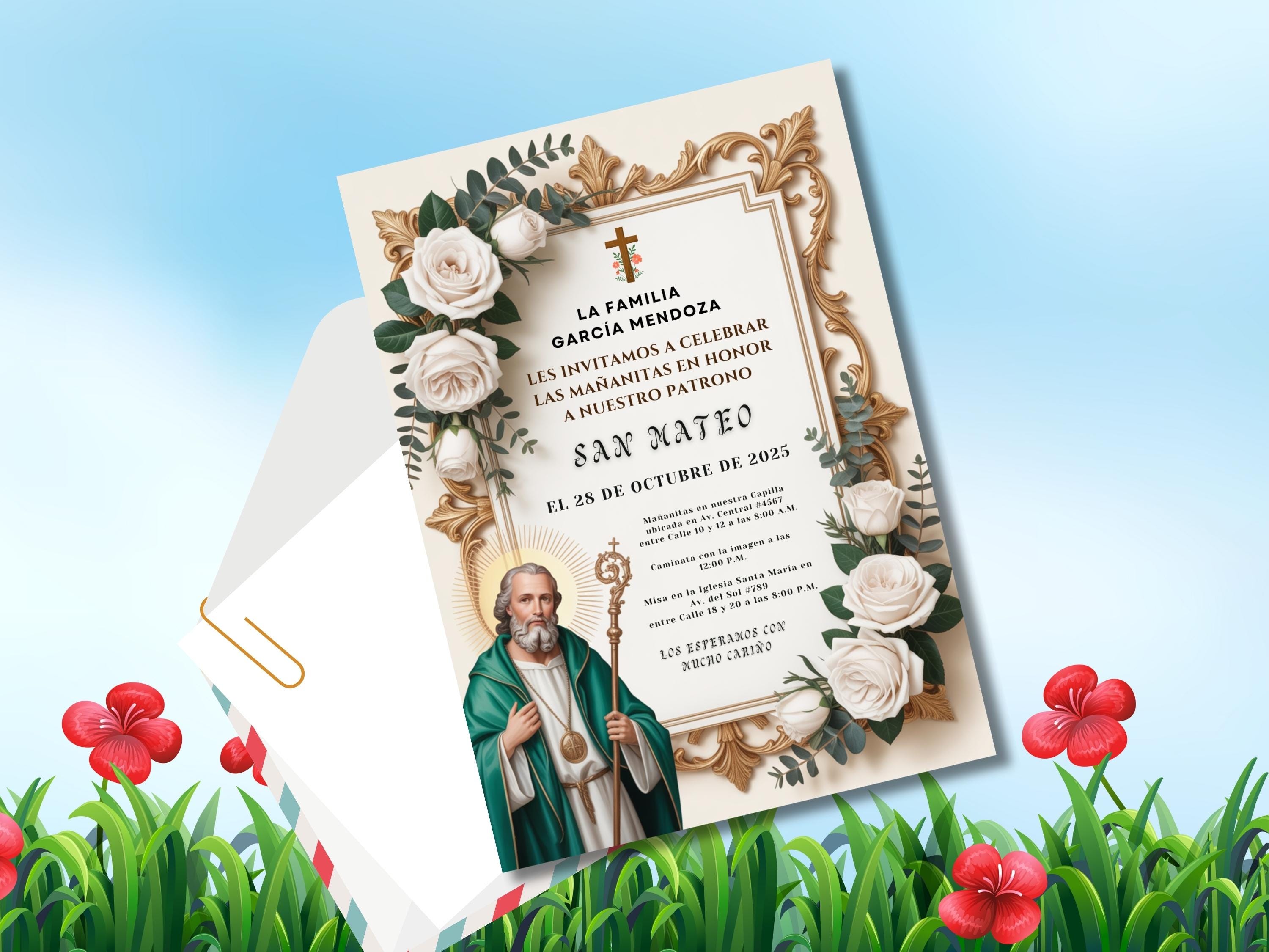 Editable San Judas Invitation, San Judas Tadeo Invitacion, San Judas