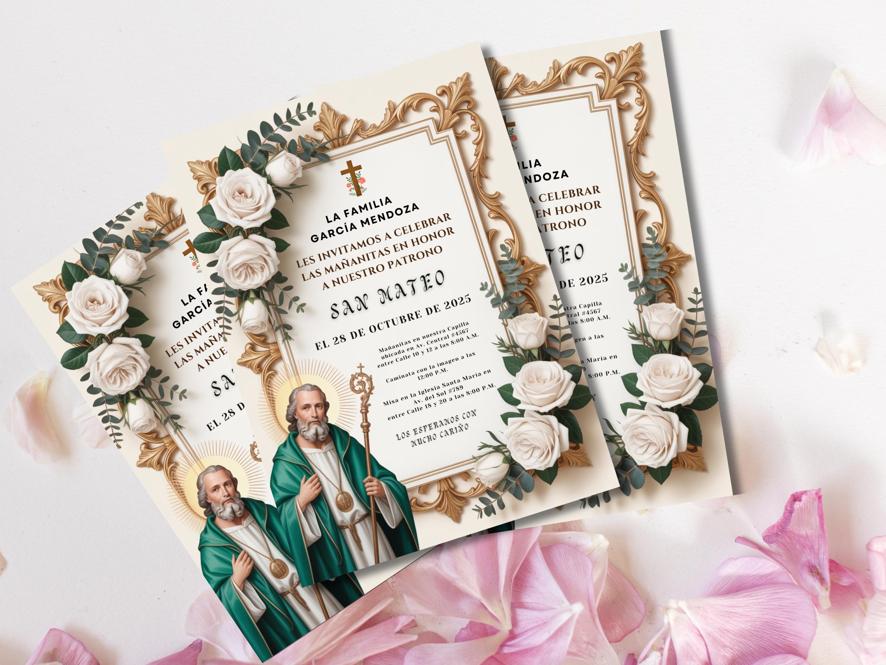 Editable San Judas Invitation, San Judas Tadeo Invitacion, San Judas