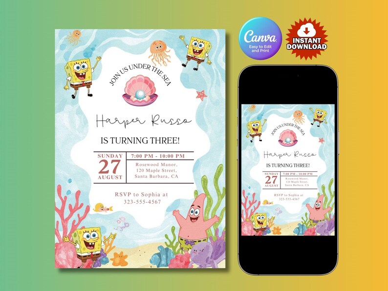 Editable Birthday Invitation Template Printable Birthday Party Invite ...