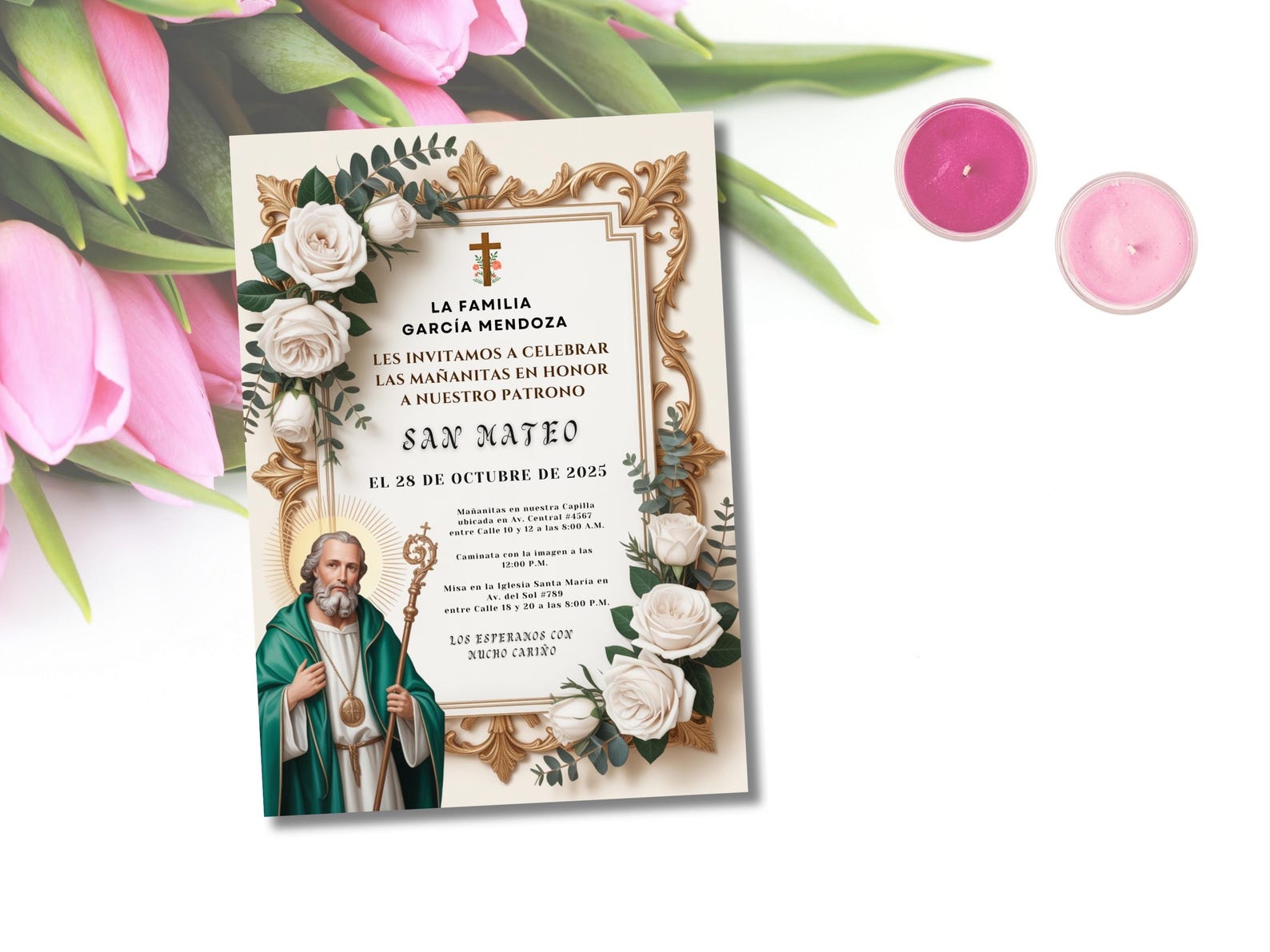 Editable San Judas Invitation, San Judas Tadeo Invitacion, San Judas