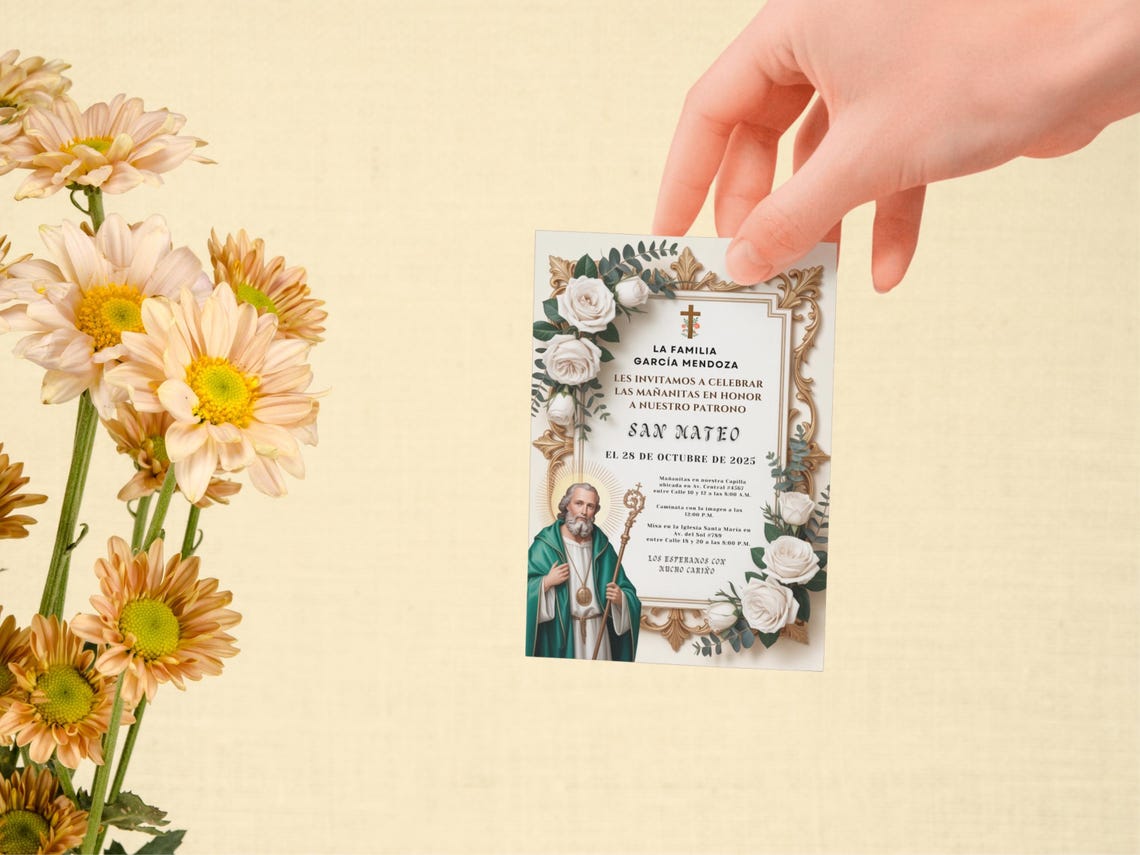Editable San Judas Invitation, San Judas Tadeo Invitacion, San Judas