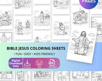 Kids Bible Christian Jesus Coloring Pages, Bible Coloring Pages, Bible Coloring Pages, Christian Coloring Book, Christian Coloring Sheets