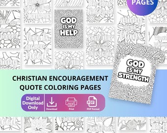 Christian Coloring Sheets for Adults & Kids Bible Verse Coloring Pages Scripture Coloring Printable Encouragement Pages