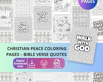 Christian Peace Coloring Pages Christian Coloring Sheets for Adults & Kids Bible Verse Coloring Pages Scripture Coloring Printable