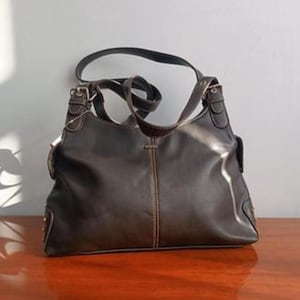 Picard Dark Brown Faux Leather Hobo Bag 