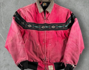 Vintage 1990s Carhartt Aztec Jacket / Workwear / Streetwear