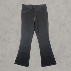Vintage 70s Black Flare Jeans - Etsy