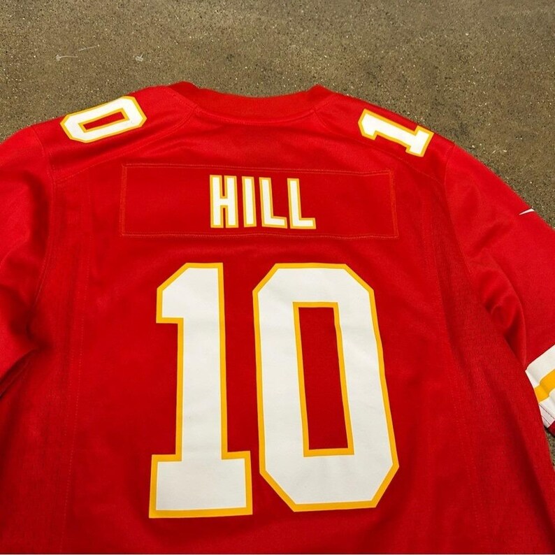 Nike Kansas City Chiefs Jersey Men Medium Red NFL Tyreek Hill #10 Onfield 647111 image 8