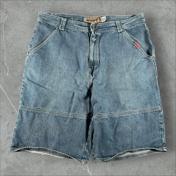 Snoop Dog Jean Shorts Men 40 Blue Y2K Baggy Wide Leg Skater Grunge