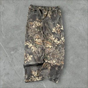 Vintage Mossy Oak pantalon pour homme 40 x 32 cm camouflage marron Realtree des années 90 fabriqué aux Etats-Unis toile