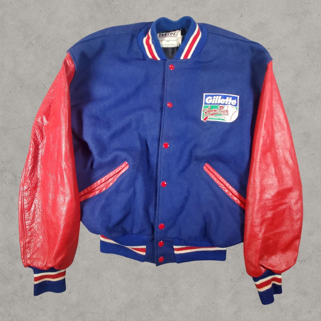 Vintage 1993 World Series Varsity Jacket Men Large Blue Gillette Home ...