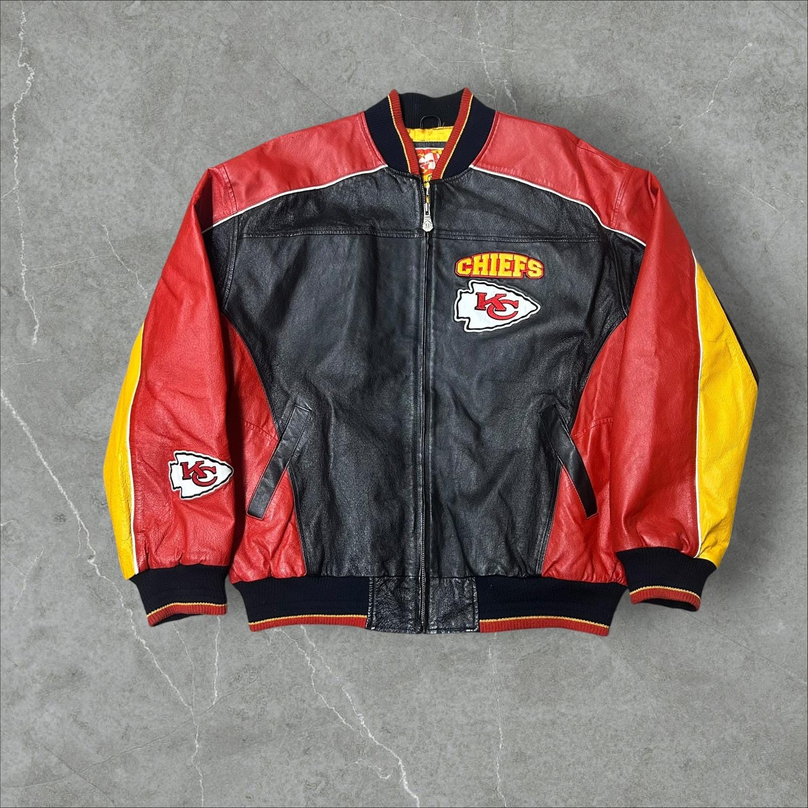 Kansas City Chiefs Leather Jacket - Etsy