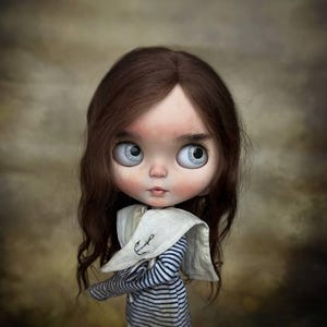 Custom OOAK Blythe Doll: Mohair Wig, New Eyechips
