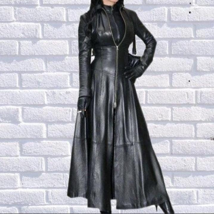 Maxi Real Leather Coat - Etsy