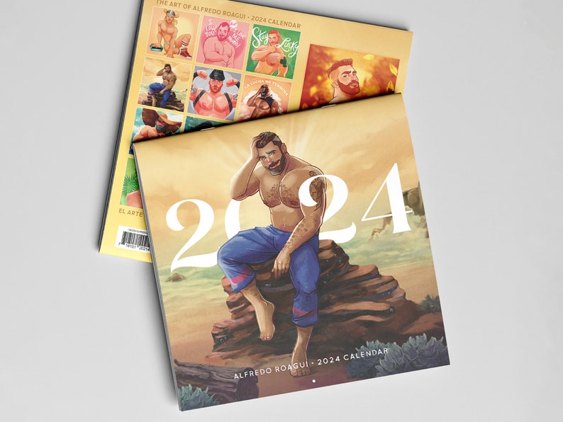 2024 Wall Calendar by Roagui Male Pin-up image 1