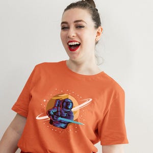 Cosmic Graphic Tee, Astronaut Adventure Unisex Tee, Space Lover Gift, Stylish Casual Wear, Retro Vibes, Gift for Him, Gift for Her