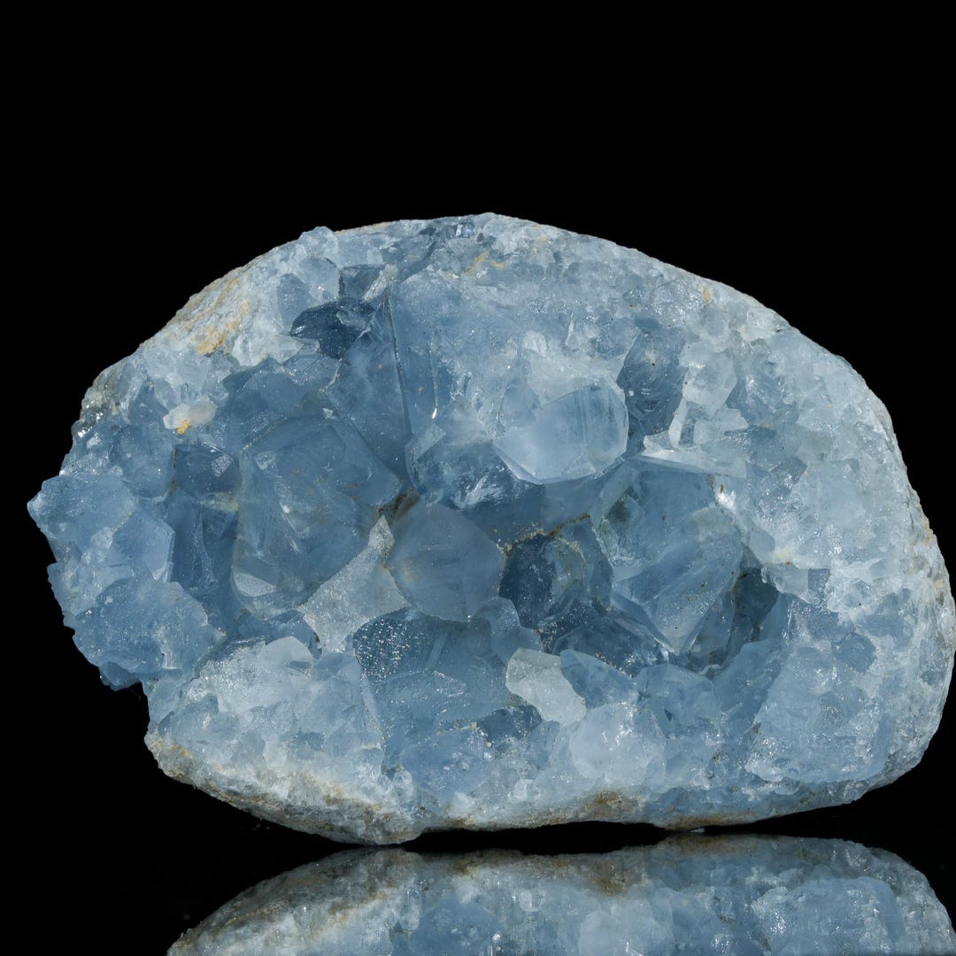 Celestite Big Blue Geode Sakoany - Madagascar Crystal Specimen - 476g ...