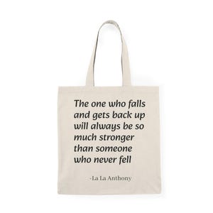 Inspirational Quote Tote Bag: Eco-Friendly Cotton Canvas Shopping Bag