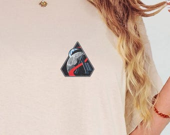 NASA Artemis shirt met 2 zaklogo, maan 2026 Lunar Mission Space Exploration grafisch T-shirt, minimalistisch wetenschapscadeau voor astronomie-nerd