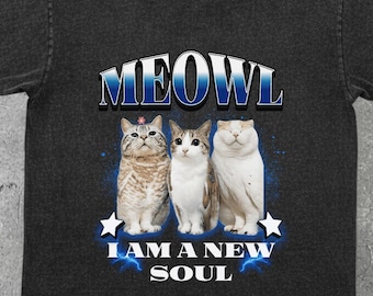 Meowl Cat Meme T-Shirt, Funny Genz Humor Comfort Colors Tee