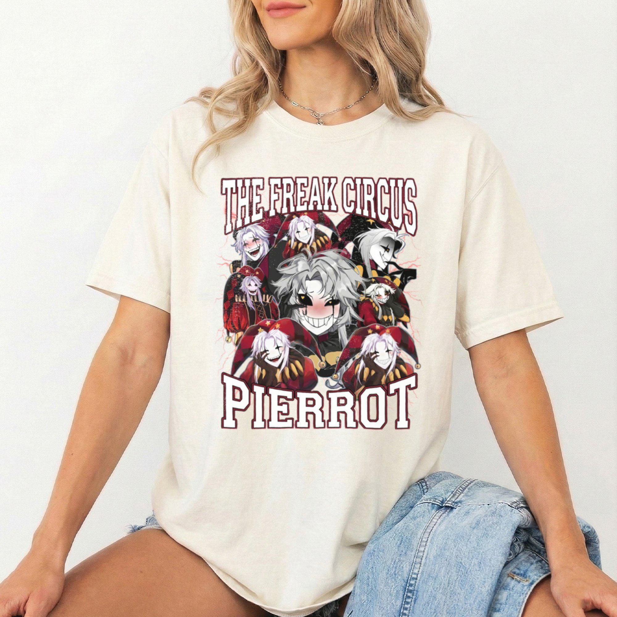 The Freak Circus Pierrot T-shirt, Creepy Jester Manga Graphic Tee