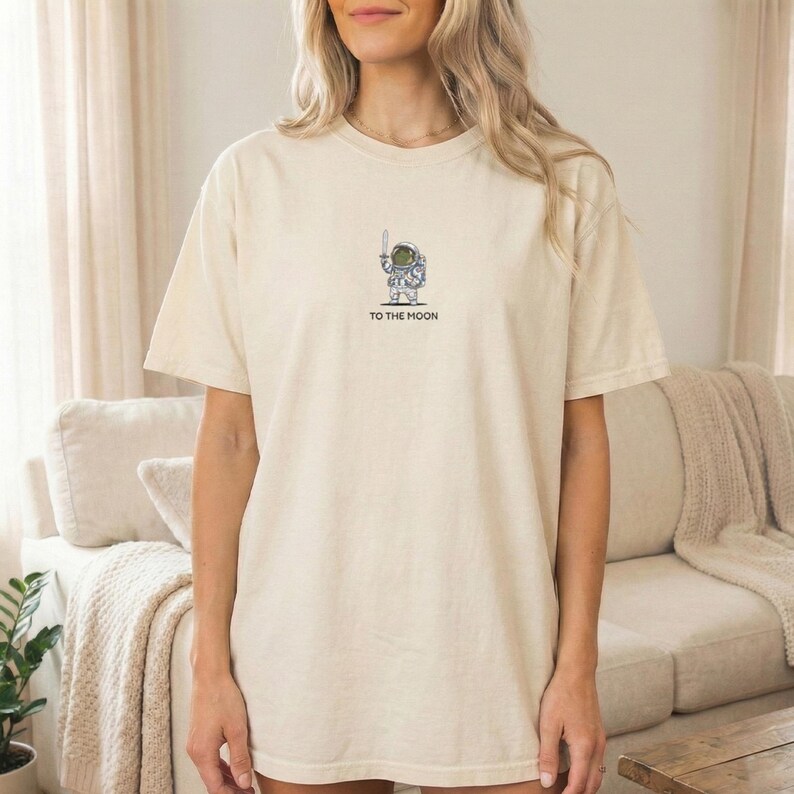 To The Moon Astronaut Frog Graphic Shirt, Funny Space Exploration Tee, NASA Artemis 2 Moon 2026 Humor Gift For Astronomy And Animal Lover image 7