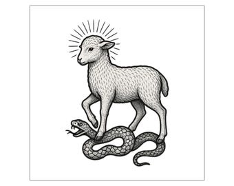Lamb of God Square Vinyl Sticker
