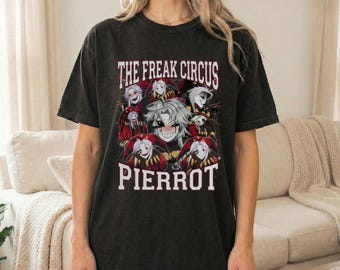 The Freak Circus Pierrot T-shirt, Creepy Jester Manga Graphic Tee