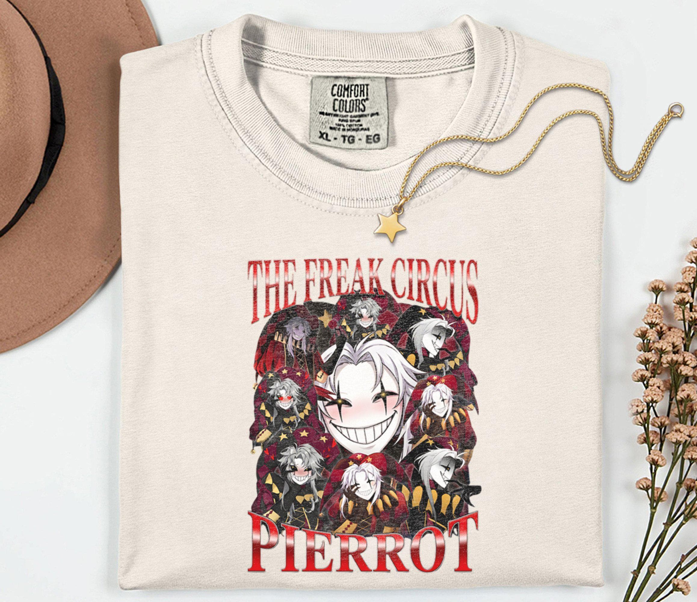 The Freak Circus Pierrot Smiling Shirt, Creepy Anime Clown Graphic