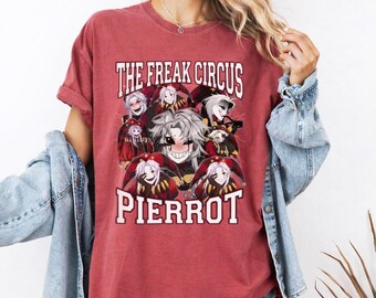 The Freak Circus Pierrot T-shirt, Creepy Jester Manga Graphic Tee