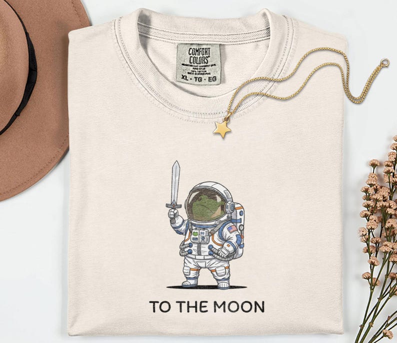 To The Moon Astronaut Frog Graphic Shirt, Funny Space Exploration Tee, NASA Artemis 2 Moon 2026 Humor Gift For Astronomy And Animal Lover image 5