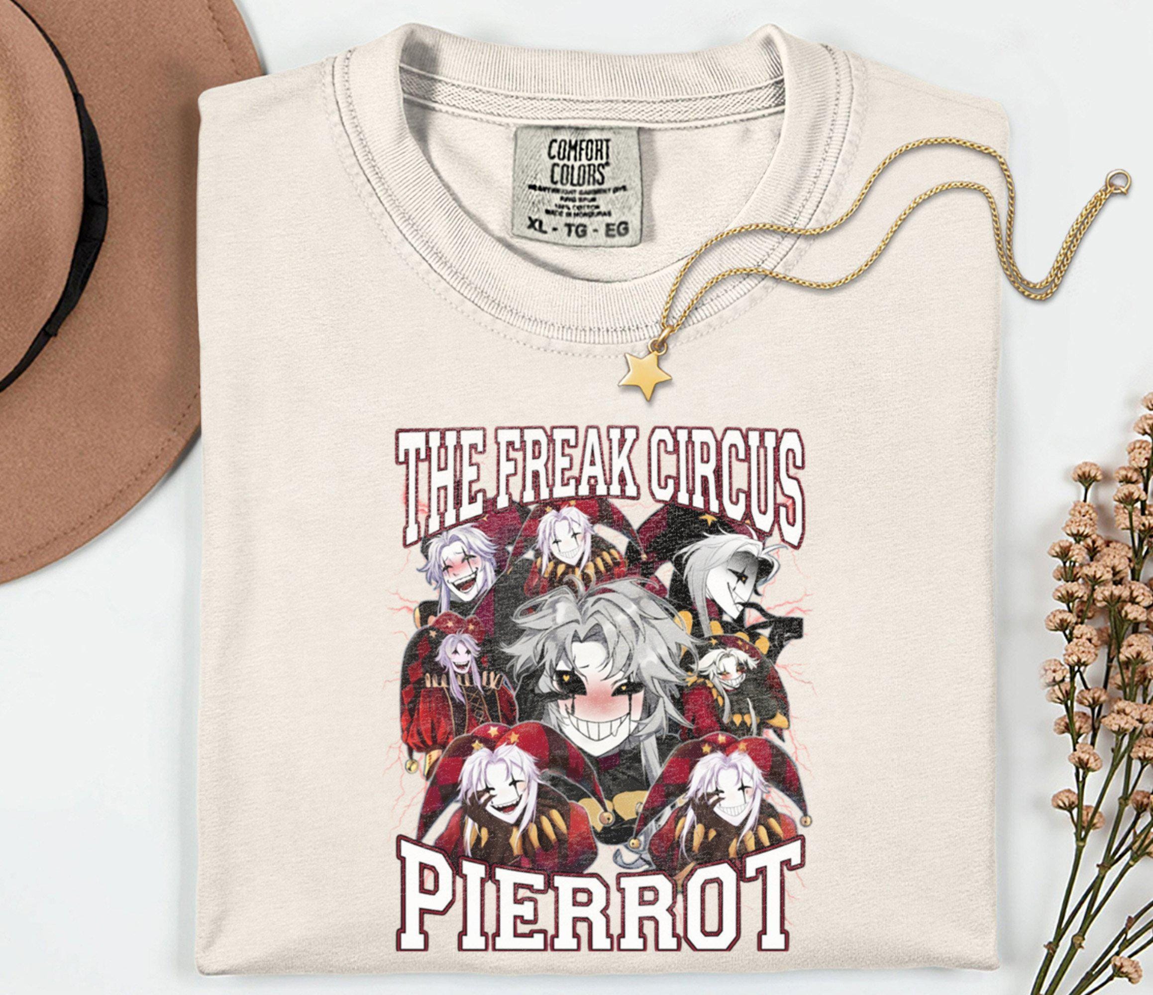 The Freak Circus Pierrot T-shirt, Creepy Jester Manga Graphic Tee
